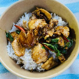 ข้าว+ผัดกะเพราไก่