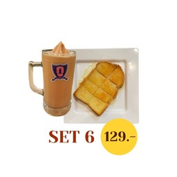 ปังเนยนม+ชาชักปั่น Milk Toast & Thai tea Frappe