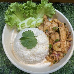 ข้าวน้ำตกหมู