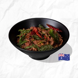 ข้าวผัดกะเพราเนื้อออส