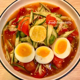 ตำแตงญี่ปุ่นไข่ต้ม