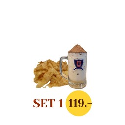โรตีนม+โอดิบแก้วใหญ่ Roti Milk & Oats (L)