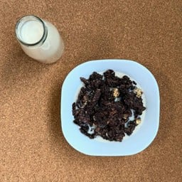 Dark Chocolate Granola bowl with Oat Milk