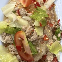 Spicy Glass Noodle Salad With Minced Pork And Vietnamese Sausage