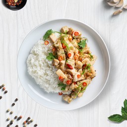 ข้าวหน้าผัดพริกเกืลอรวม