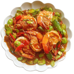 ผัดกะปิสะตอกุ้ง