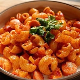 มักกะโรนีซอสมะเขือเทศ (เพิ่มเนื้อสัตว์)