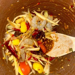 ตำปูปลาร้ากุ้งสด