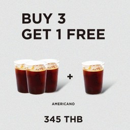 Promotion Buy 3 Get 1 Free (Americano )