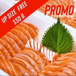 🔥Pro🔥-upsize free 50 g-Salmon Sashimi size L(25 pcs)