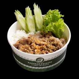 ข้าวราดหมูกระเทียมพริกไทย