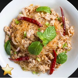 ลาบวุ้นเส้น+หมูสับ