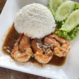 ข้าวกุ้งกระเทียม