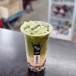 มัทฉะลาเต้นมโอ็ตถั่วแดงญี่ปุ่น