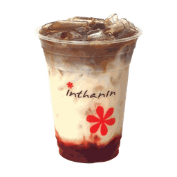 คาเฟ่ ลาเต้ นมโอ๊ตสตรอว์เบอร์รี่