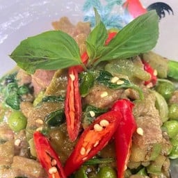 เขียวหวานผัดเเห้งหมู