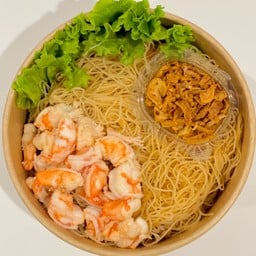 หมี่คลุก กุ้ง