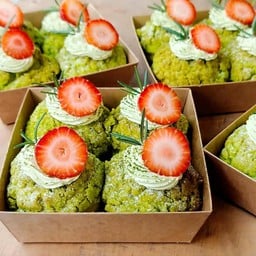 Choux cream mtacha cookie คุกกี้ชูครีมมัทฉะ