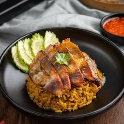 ข้าวหมกหมูอบ  Roasted Pork Biryani ( Line Man )