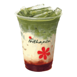 มัทฉะ ลาเต้ นมโอ๊ตสตรอว์เบอร์รี่