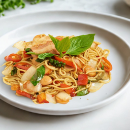 สปาเก็ตตี้ผัดขี้เมา (เลือกวัตถุดิบได้)