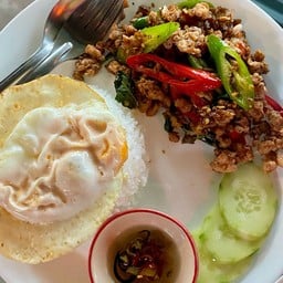 Stir-Fried Pork or Chicken with Holy Basil & Fried Egg on Rice
