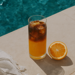 กาแฟ x น้ำส้ม (เย็น)