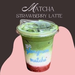 Strawberry matcha latte