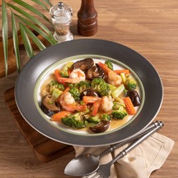 บล็อคโคลี่ผัดกุ้ง