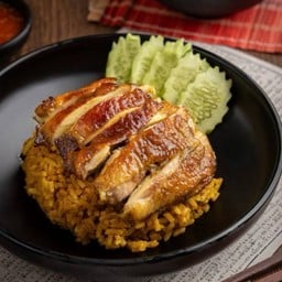 ข้าวหมกไก่อบ Roasted Chicken With Rice ( Line Man )