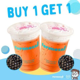 ชาไทยโฟร์ชีส+ไข่มุก+เฉาก๊วย 1 แถม 1 (L) ราคา 250 ฿ลดเหลือ 125฿