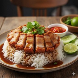 ข้าวหมูกรอบไฮโซ