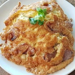 ไข่เจียวเนื้อสับ โบ๊ะข้าวหอม 100%