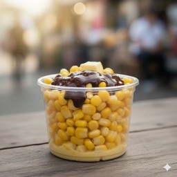 ข้าวโพดอบเนยราดช็อกโกแลต
