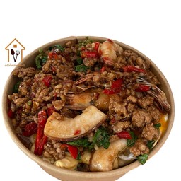 ข้าวกระเพรายกร้าน