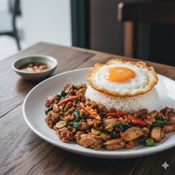 กะเพราเป็ดย่าง.