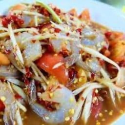 ตำกุ้งสด