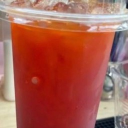 ชาดำเย็น+น้ำแข็ง