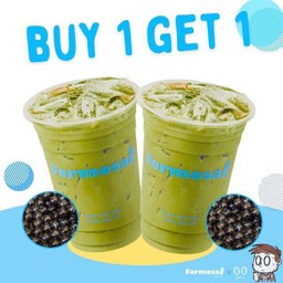 ชานมมัทฉะ (พรีเมี่ยม)ไข่มุก+เฉาก๊วย (L )ซื้อ 1 แถม 1 ปกติราคา 190฿ ลดเหลือ 95฿