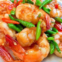 กุ้งผัดพริกสด