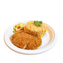 ข้าวผัดเนื้อแฮมเบิร์ค