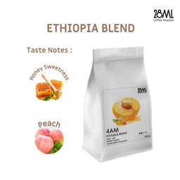 อเมริกาโน่เย็น Ethiopia 4AM (คั่วอ่อน) พีช น้ำผึ้ง หวานมาก