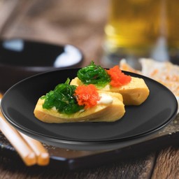 ไข่หวานหน้ายำสาหร่ายไข่กุ้ง