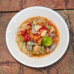 ตำผลไม้( (ไก่บ้านย่างเขาสวนกวาง)