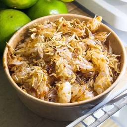 ส้มโอ คลุก กะปิหวาน พร้อมทาน