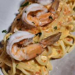 สปาเก็ตตี้ซอสครีมวาซาบิกุ้ง