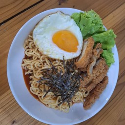 ผัดมาม่า เกาหลี อันยอง แบบแห้ง