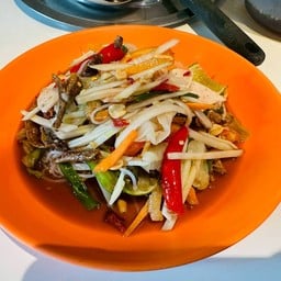 ตำโคราชปูปลาร้า (ปูนาดอง)