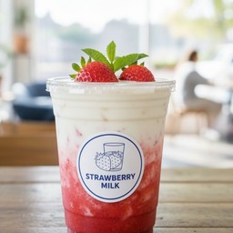 นมสด สตรอเบอร์รี่