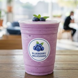 นมสดบลูเบอรี่ปั่น